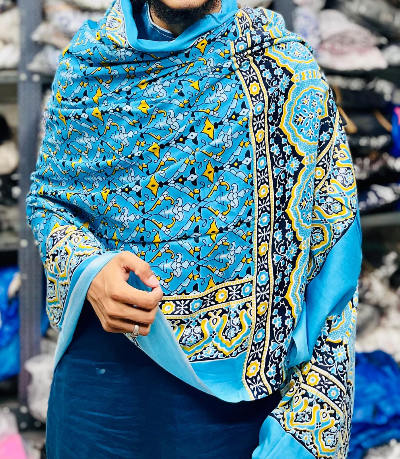 Qadri ajrak shawl